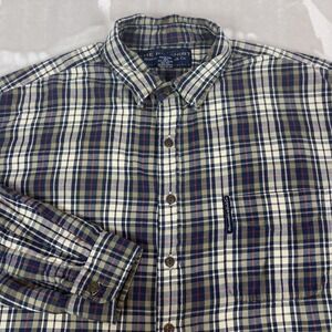 Vintage Abercrombie & Fitch The Big Shirt Mens XL Plaid Button Up Grunge Y2K